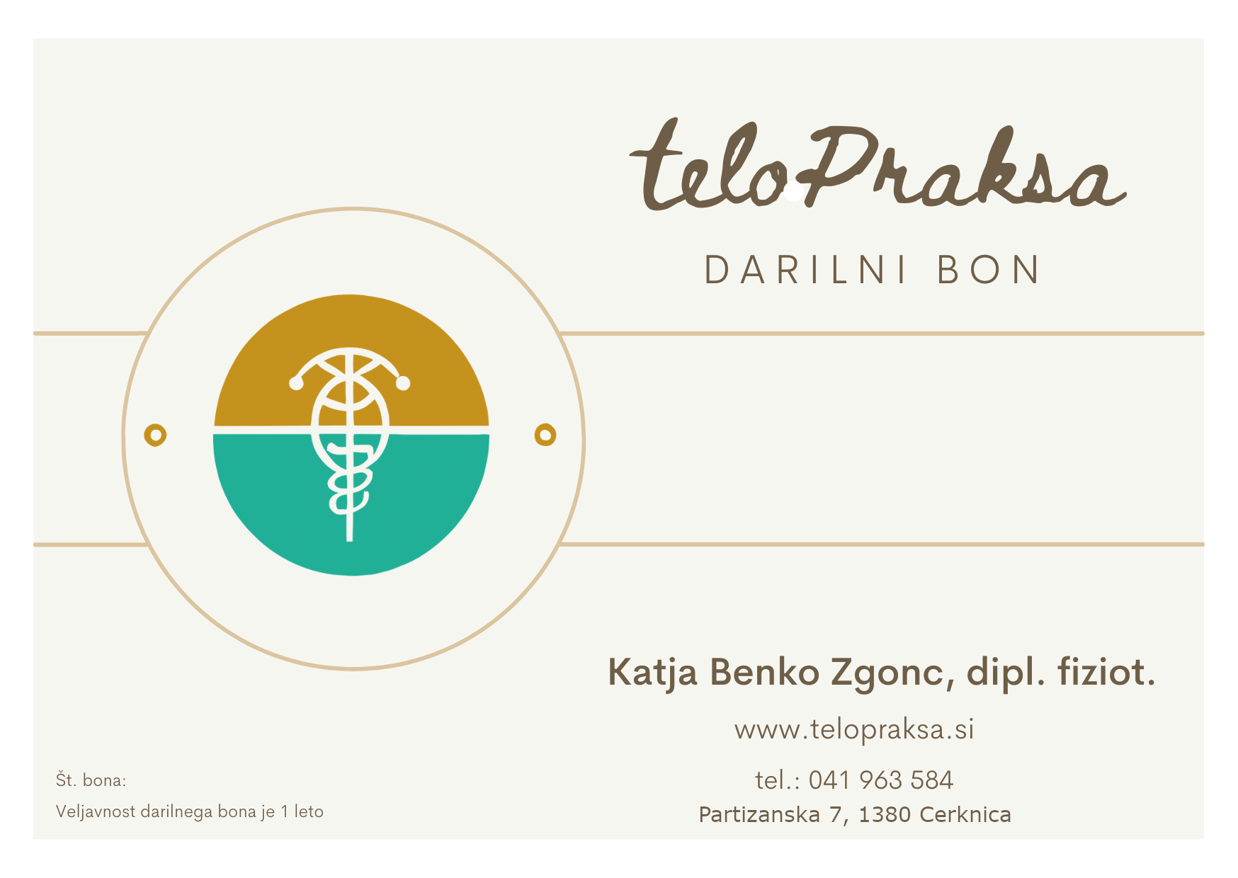Telopraksa darilni bon